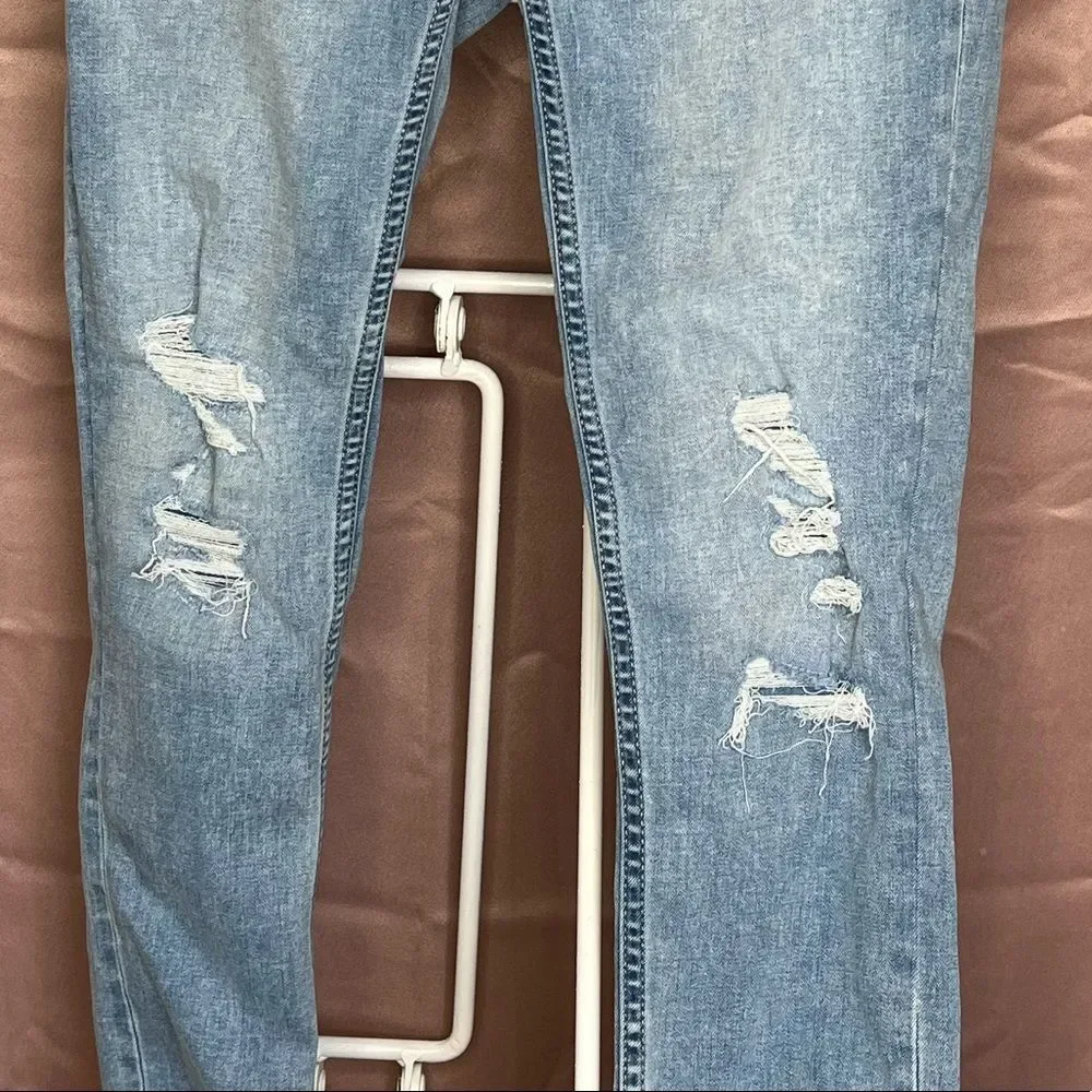 Girls size 16 Justice frayed Jeggings denim leggings